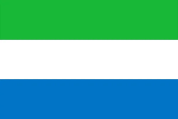 Národní Vlajka Světa Sierra Leone — Stockový vektor