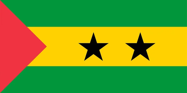 Bandeira Nacional Mundo São Tomé Príncipe — Vetor de Stock