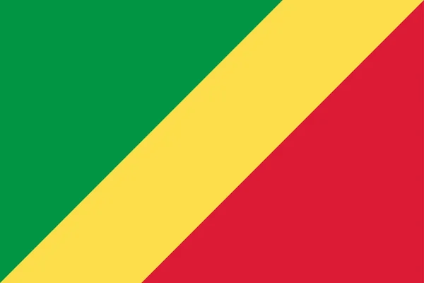 Bandera Nacional Del Mundo Congo — Vector de stock