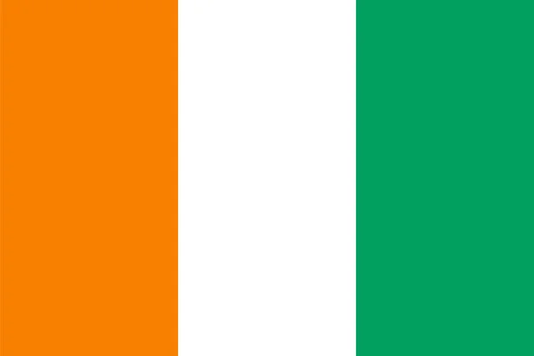 Národní Vlajka Světa Pobřeží Slonoviny — Stockový vektor