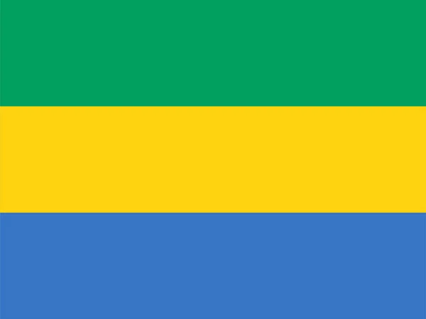 Flaga Narodowa Świata Gabon — Wektor stockowy