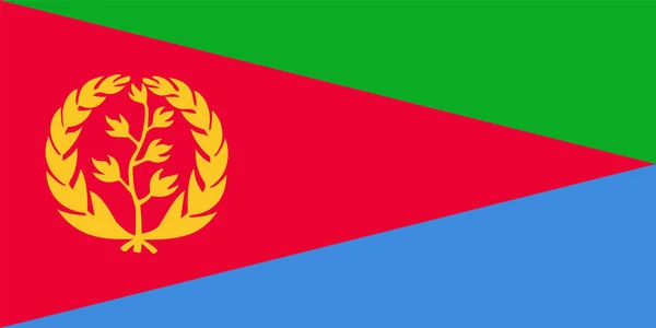 Государственный Флаг Мира Эритрея — стоковый вектор