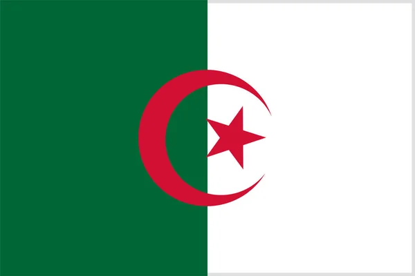 Világ Nemzeti Lobogója Algéria — Stock Vector
