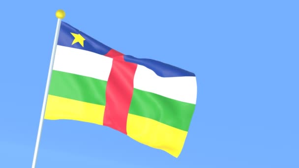 Bandera Nacional Del Mundo República Centroafricana — Vídeo de stock