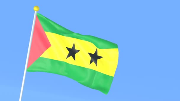 National Flag World Sao Tome Principe — Stock Video