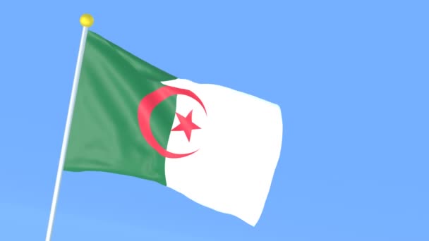 Національний Прапор Світу Алжир — стокове відео