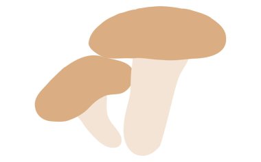 Sonbahar tadı, basit mantar çizimi Shiitak.