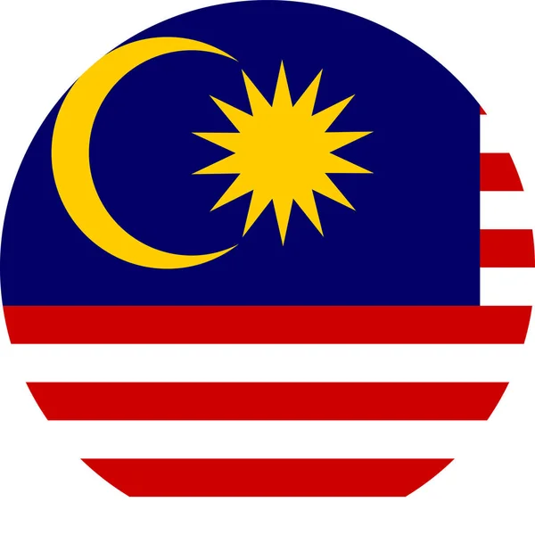 Det Nationale Flag Verden Malaysia – Stock-vektor