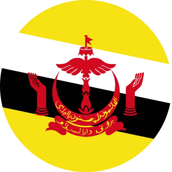 National Flag World Brunei — Stock Vector