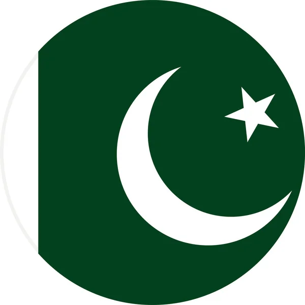 Världens Nationella Flagga Pakistan — Stock vektor