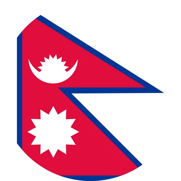 世界的国旗 尼泊尔 — 图库矢量图片