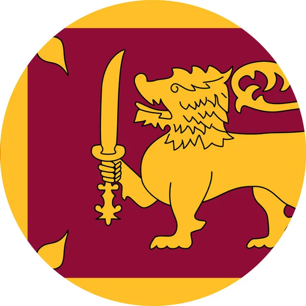 Bandera Nacional Del Mundo Sri Lanka — Vector de stock