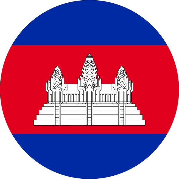 Drapeau National Monde Cambodge — Image vectorielle