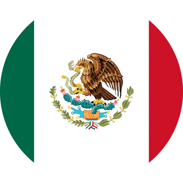 Die Nationalflagge Der Welt Mexiko — Stockvektor