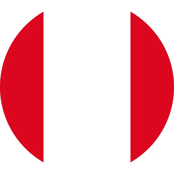 Dünyanın Ulusal Bayrağı Peru — Stok Vektör