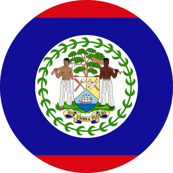 Die Nationalflagge Der Welt Belize — Stockvektor