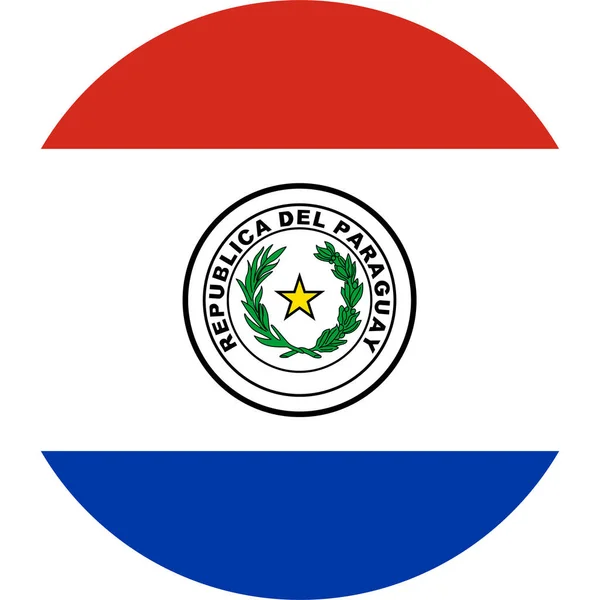 Bandeira Nacional Mundo Paraguai — Vetor de Stock