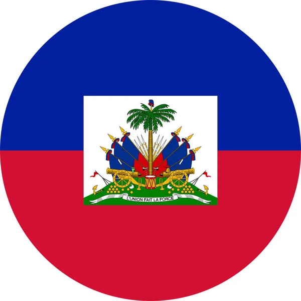 Národní Vlajka Světa Haiti — Stockový vektor