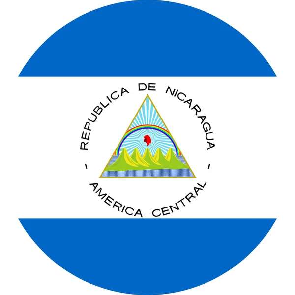 Národní Vlajka Světa Nikaragua — Stockový vektor