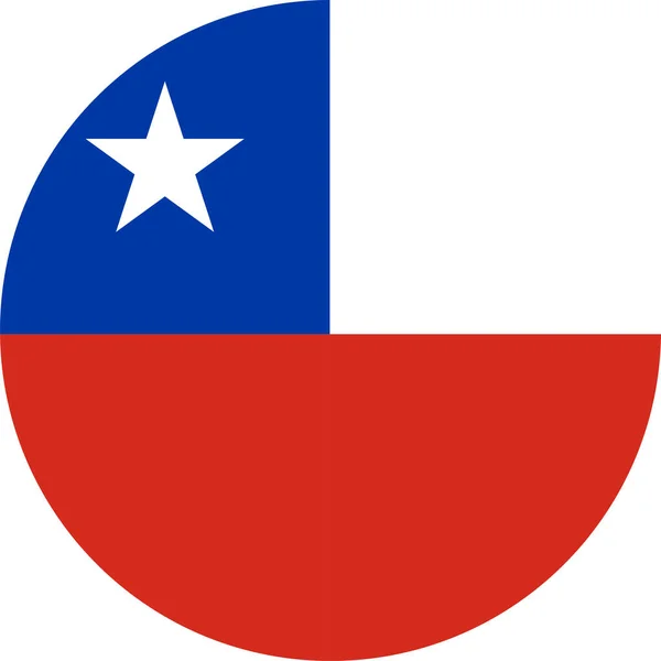 Bendera Nasional Dunia Chile - Stok Vektor