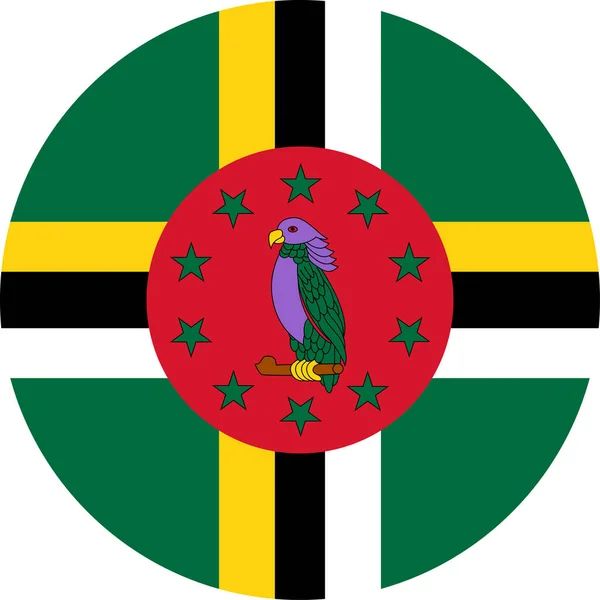 Bandera Nacional Del Mundo Dominica — Vector de stock