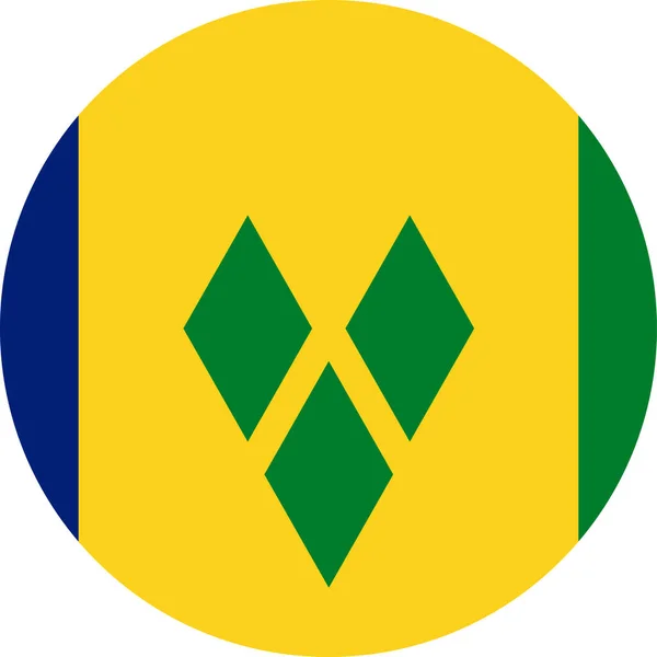 Världens Nationella Flagga Saint Vincent Och Grenadinerna — Stock vektor