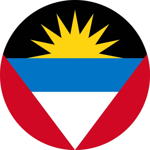 Nationale Vlag Van Wereld Antigua Barbuda — Stockvector