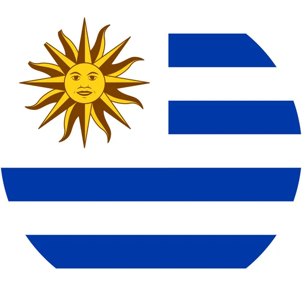 Världens Nationella Flagga Uruguay — Stock vektor