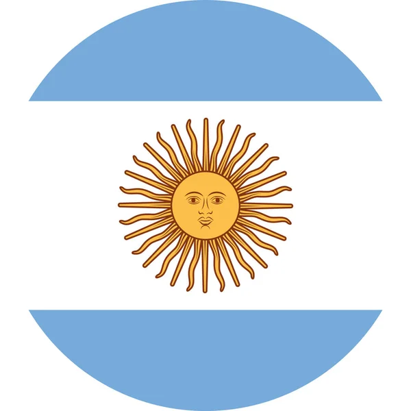 Világ Nemzeti Lobogója Argentína — Stock Vector