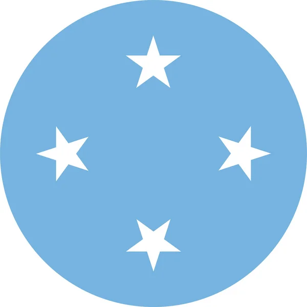 Världens Nationella Flagga Mikronesiska Federationen — Stock vektor