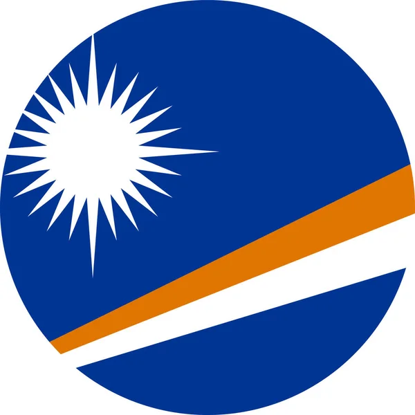 Flaga Narodowa Świata Wyspy Marshalla — Wektor stockowy