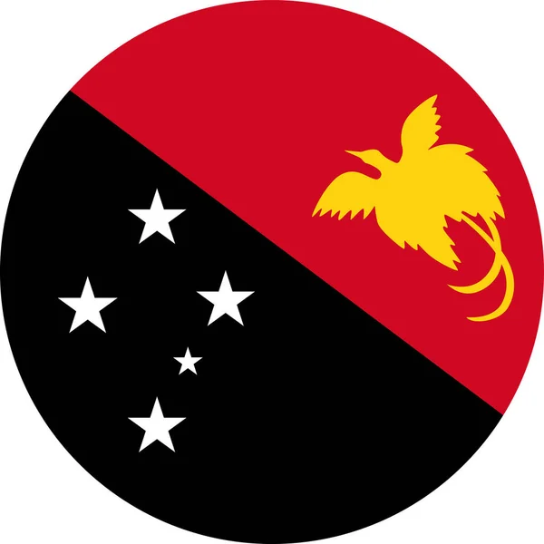 Národní Vlajka Světa Papua Nová Guinea — Stockový vektor