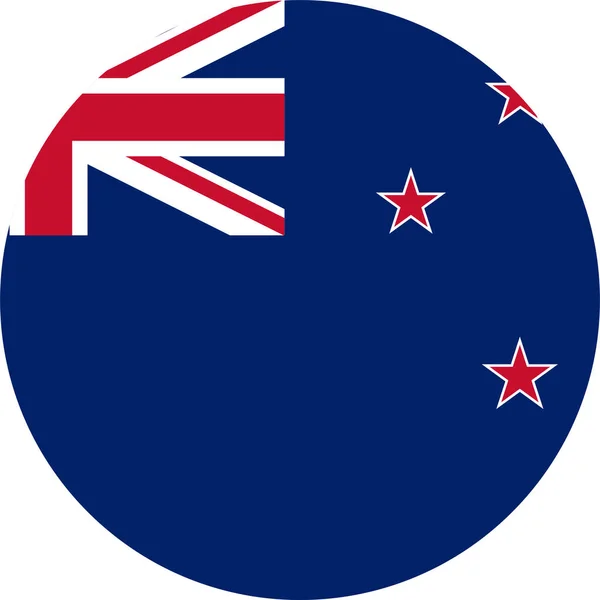 Nationale Vlag Van Wereld Nieuw Zeeland — Stockvector