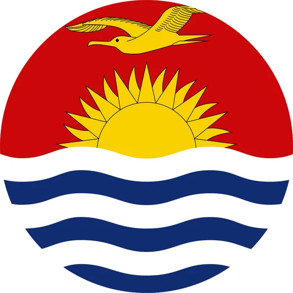 Die Nationalflagge Der Welt Kiribati — Stockvektor