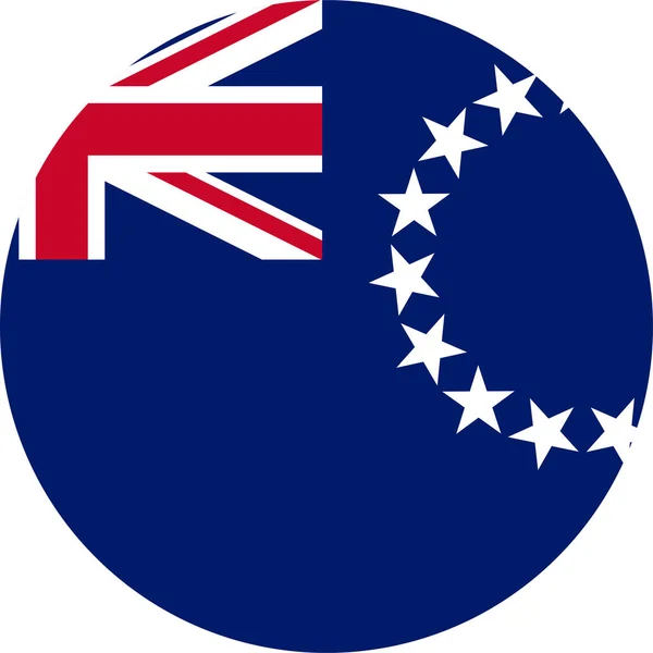 Nationale Vlag Van Wereld Cookeilanden — Stockvector
