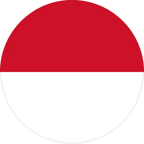 Världens Nationella Flagga Monaco — Stock vektor