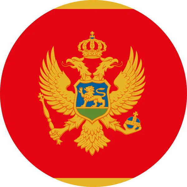 Världens Nationella Flagga Montenegro — Stock vektor