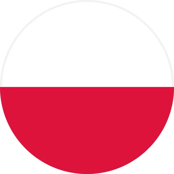 Bandeira Nacional Mundo Polônia — Vetor de Stock