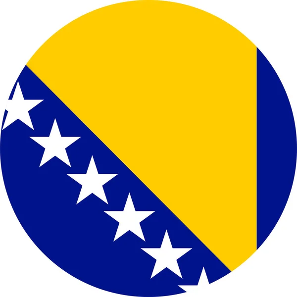 Die Nationalflagge Der Welt Bosnien Und Herzegowina — Stockvektor