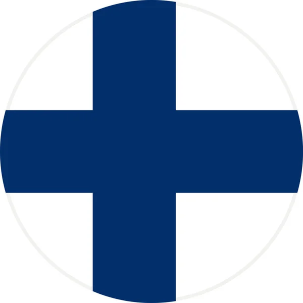 Világ Nemzeti Lobogója Finnország — Stock Vector