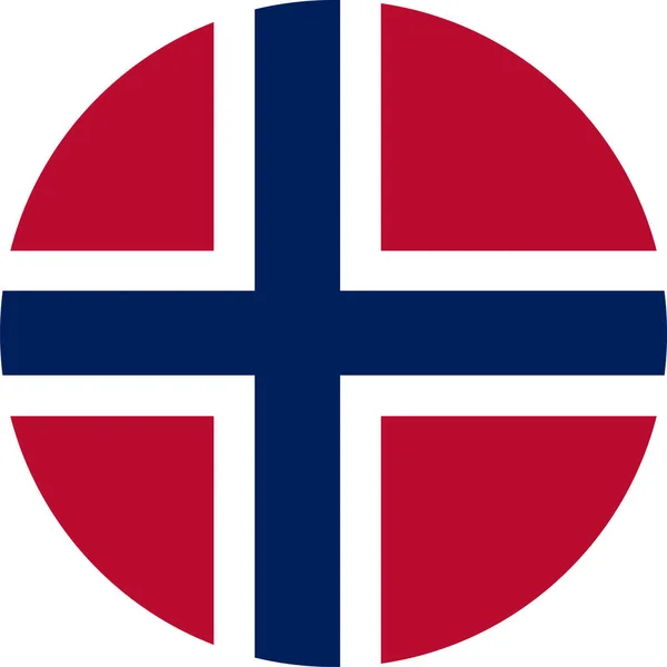 Bandeira Nacional Mundo Noruega — Vetor de Stock