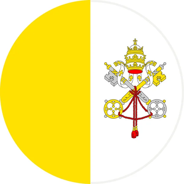 Die Nationalflagge Der Welt Vatikan — Stockvektor