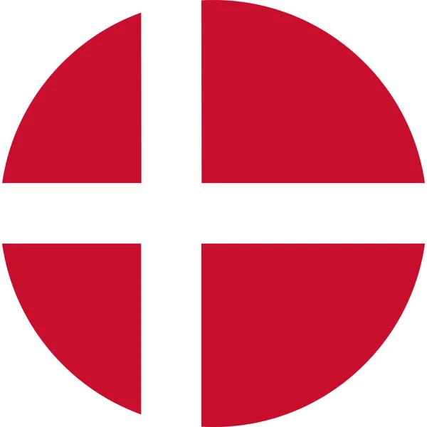 Världens Nationella Flagga Danmark — Stock vektor
