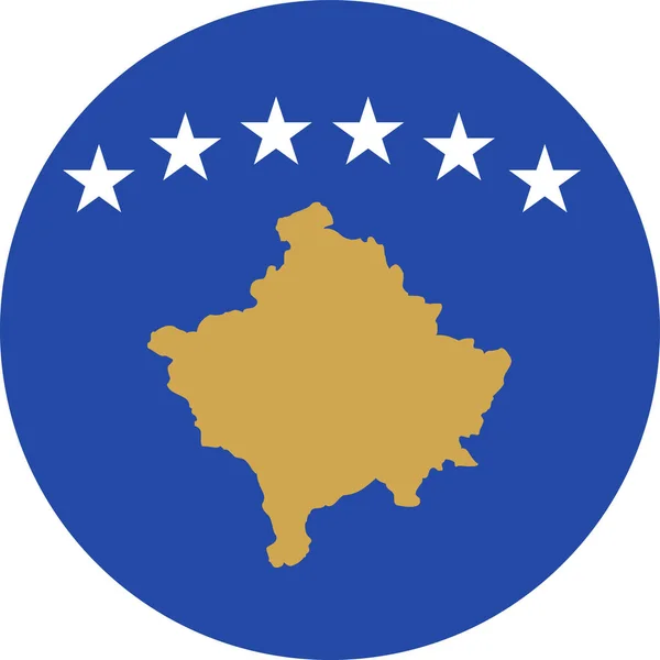 Bandiera Nazionale Del Mondo Kosovo — Vettoriale Stock