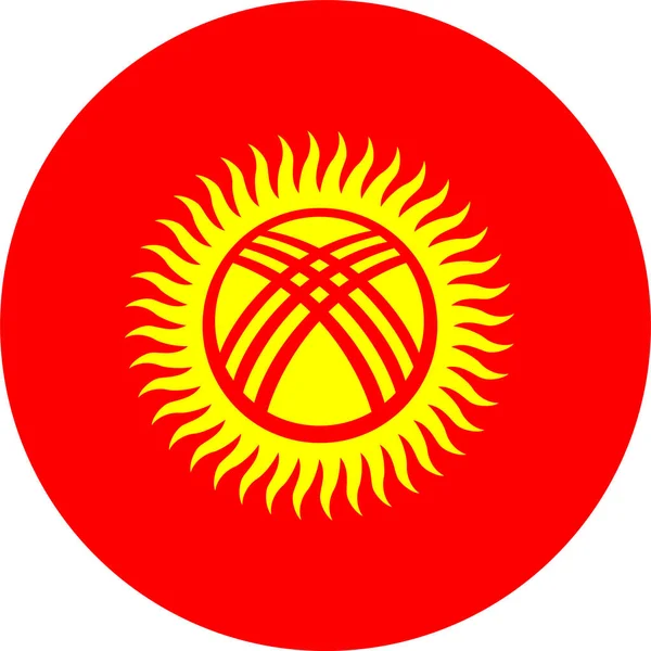 Bandera Nacional Del Mundo Kirguistán — Archivo Imágenes Vectoriales