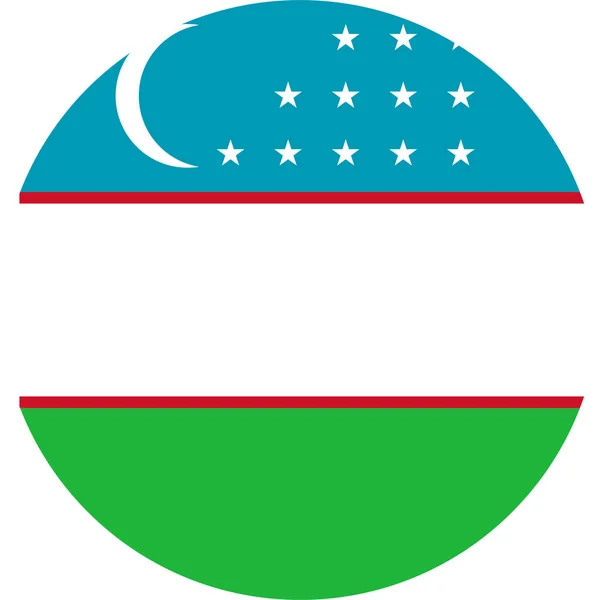 Národní Vlajka Světa Uzbekistán — Stockový vektor