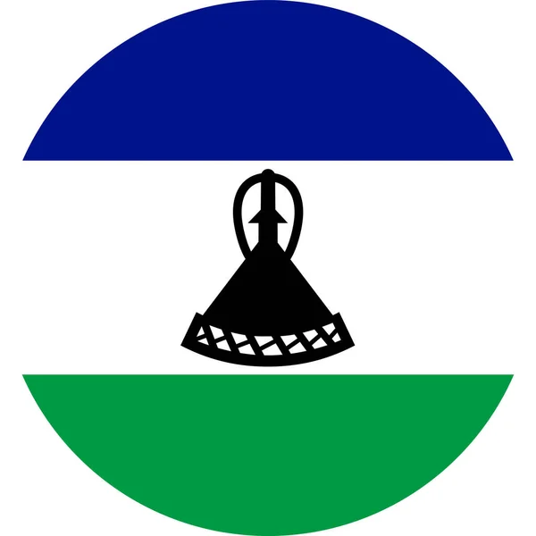 Bandiera Nazionale Del Mondo Lesotho — Vettoriale Stock