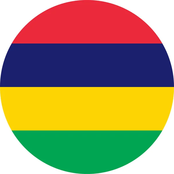 Nationale Vlag Van Wereld Mauritius — Stockvector