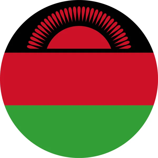 Národní Vlajka Světa Malawi — Stockový vektor