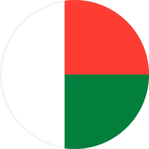 Die Nationalflagge Der Welt Madagaskar — Stockvektor